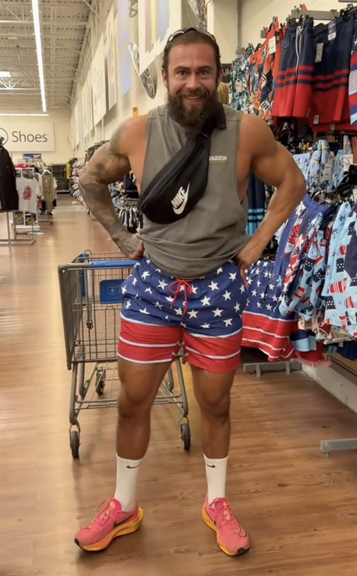 man in a walmart store